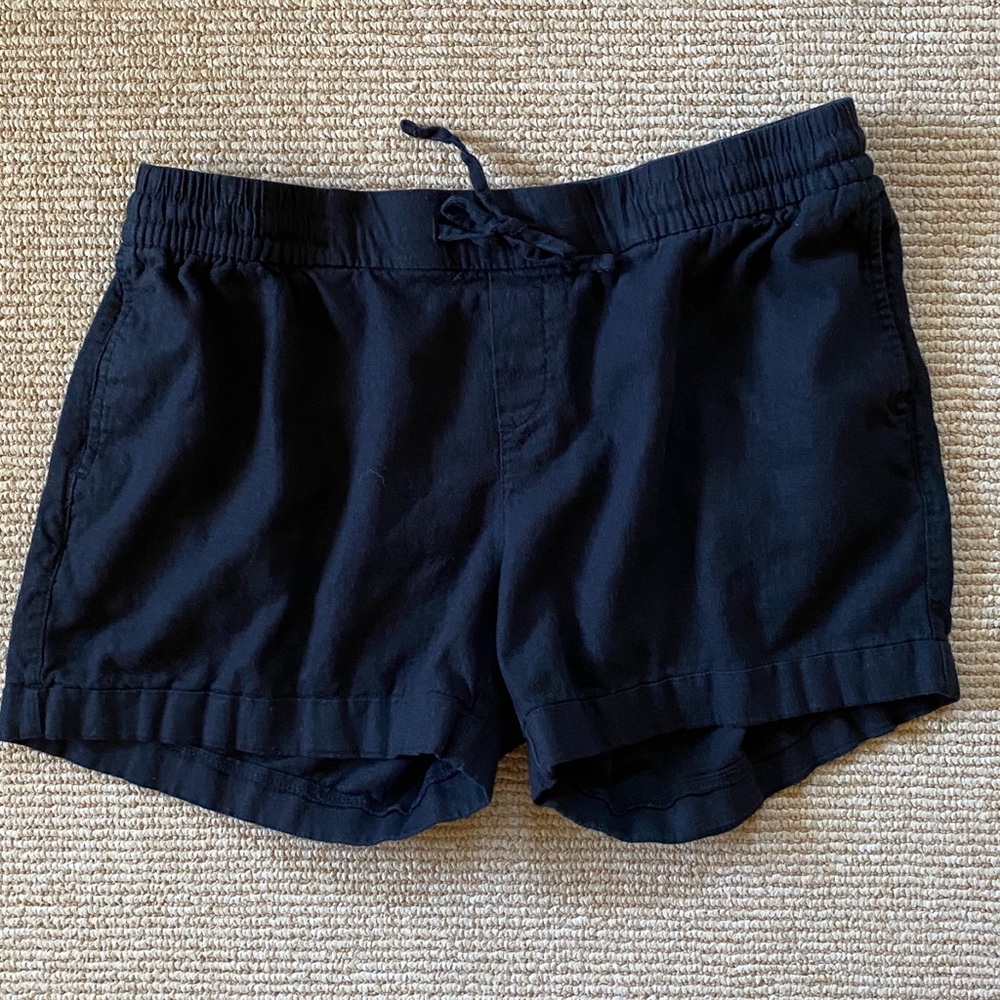 Old Navy Linen Blend Black Shorts Size L